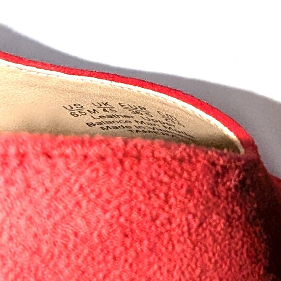 Franco Sarto	| Tamera Crimson Red Suede Mule Heel | Size 6.5 - Picture 11 of 15